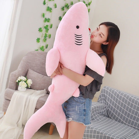 Large Shark Soft Stuffed Plush Toy — side view