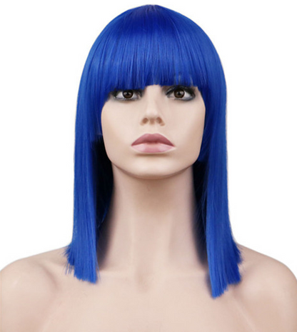 European and American anime color hair Cospoay wig — side view