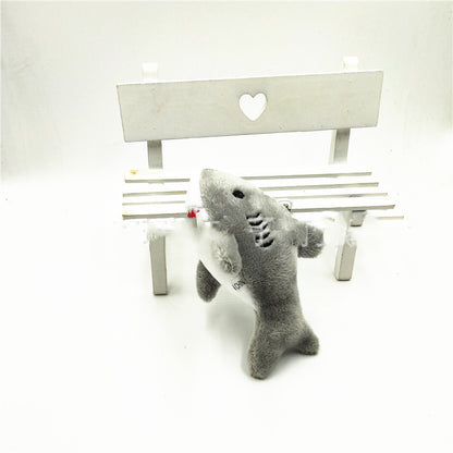 Shark doll hammerhead shark plush toy — in use