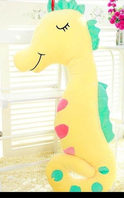 Seahorse plush toy — back view