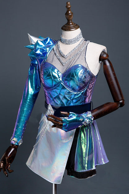 Ahri KDA Girl Group Fox Cosplay Costume One-piece Full Set — detail