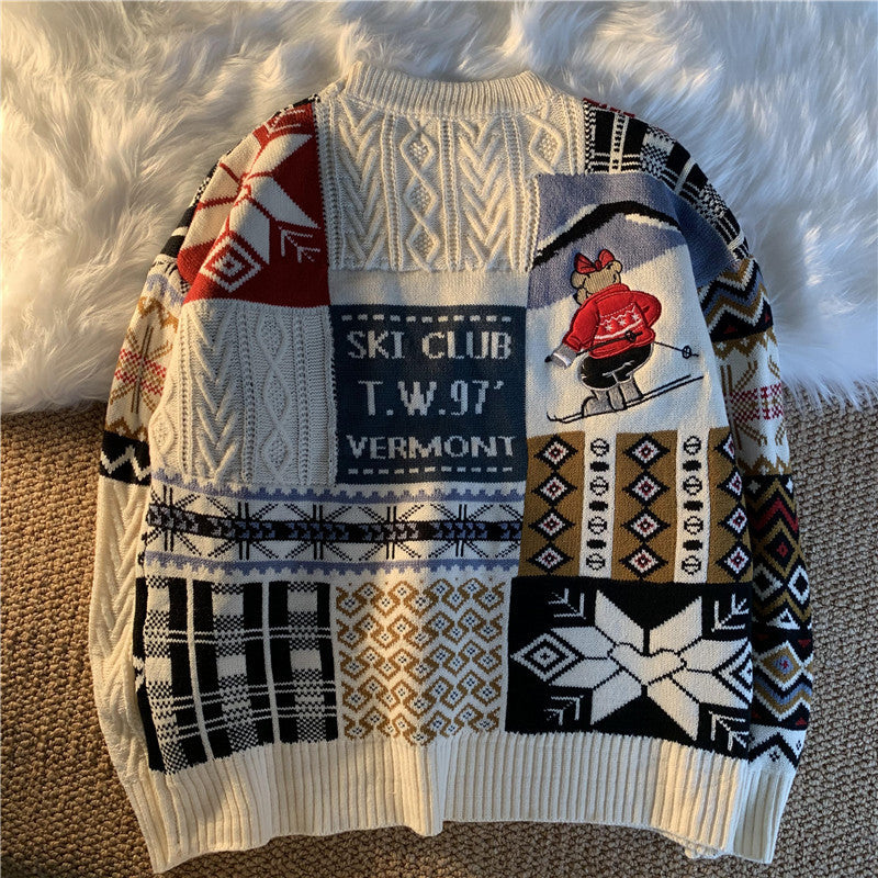 Men's Red Christmas Sweater — detail