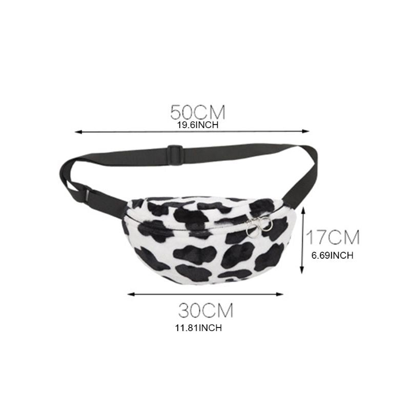 Cow plush all-match small chest bag | Magic Stories