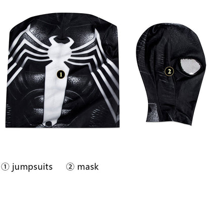 Marvel's Spiderman 2 Venom Black Suit Kids Jumpsuits Cosplay Costume - Magic Stories