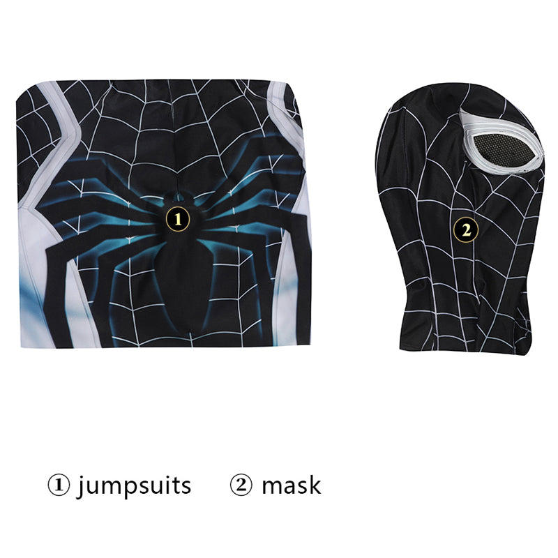 Spider-Man PS5 Negative Suit Jumpsuit Cosplay Costumes — detail