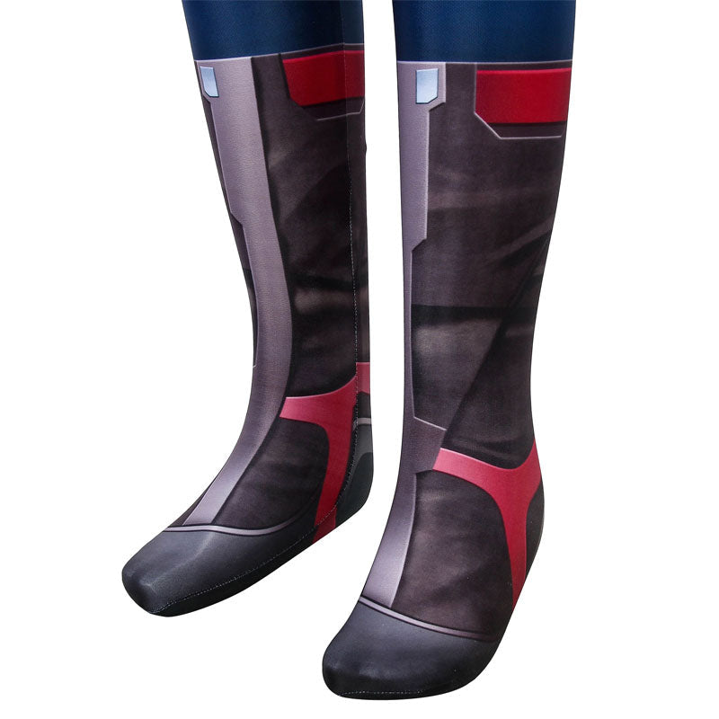 Avengers: Age of Ultron Captain America Kids Jumpsuit Cosplay Costumes — detail