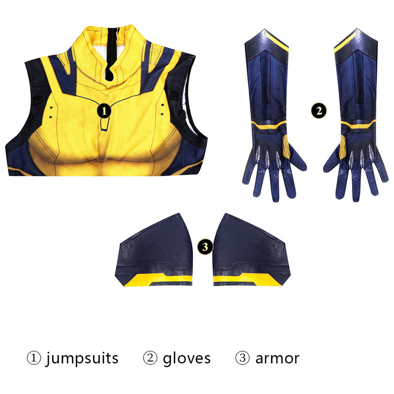 Deadpool & Wolverine Sleeveless Jumpsuit Cosplay Costume — detail