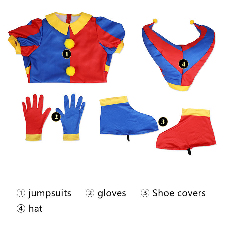 The Amazing Digital Circus Pomni Cosplay Costume — scale reference