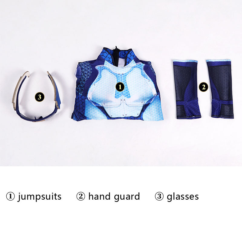 The Boys A-Train Kids Jumpsuit Cosplay Costume — detail