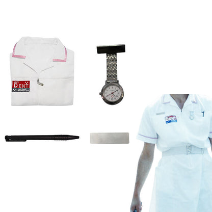 Nurse Uniform Cosplay Costume Performance Halloween — back view