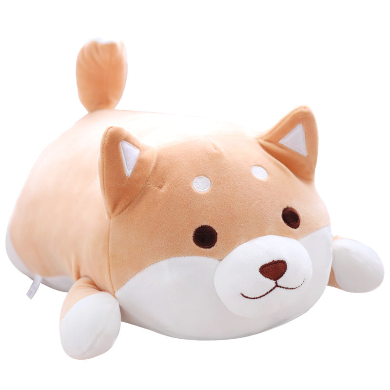36cm 55cm Cute Fat Shiba Inu Dog Plush Toy Stuffed Soft Kawaii Animal Cartoon Pillow Lovely Gift For Kids Baby — side view