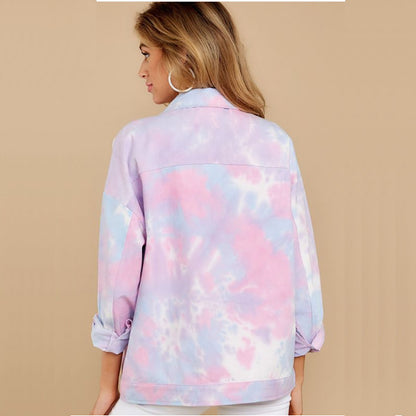 Long Sleeve Slim Harajuku Style Casual Fashion Tie-Dye Jacket — packaging
