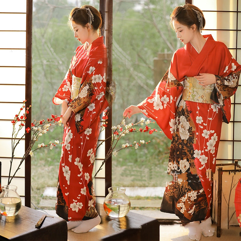 Japanese Modified Kimono Women's Formal Traditional Dress — side view