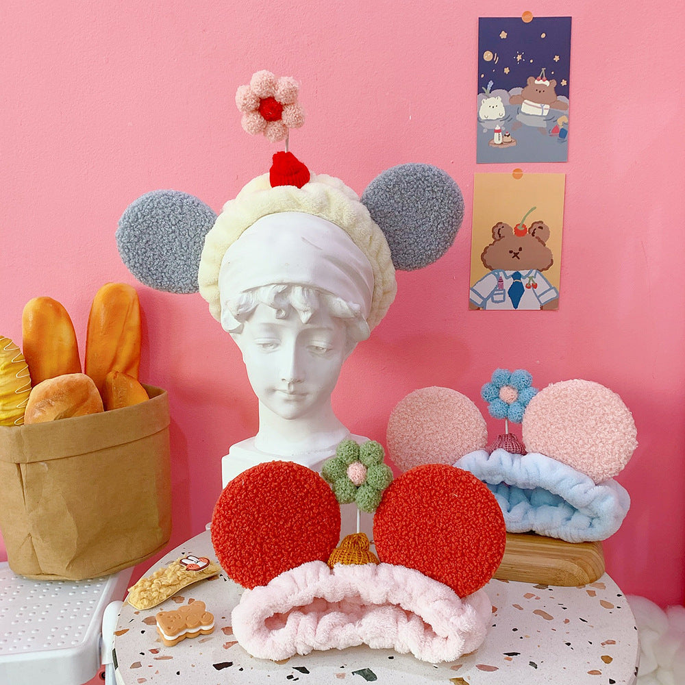 Small flower headband with cat ears — scale reference