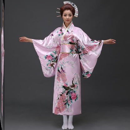 Japanese God Girl Kimono Female Formal Dress — back view
