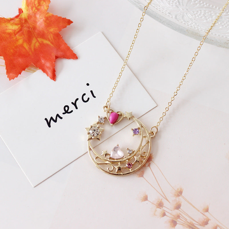 Warrior Moon Hare Sailor Moon Love Moon Necklace — in use