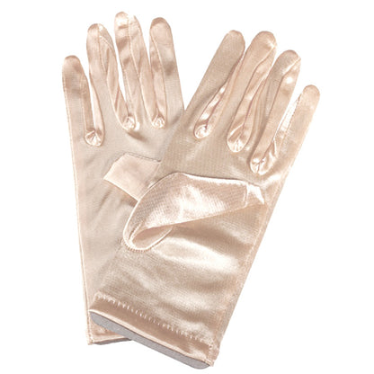Bridal Wedding Gloves Short Satin Dress | Magic Stories