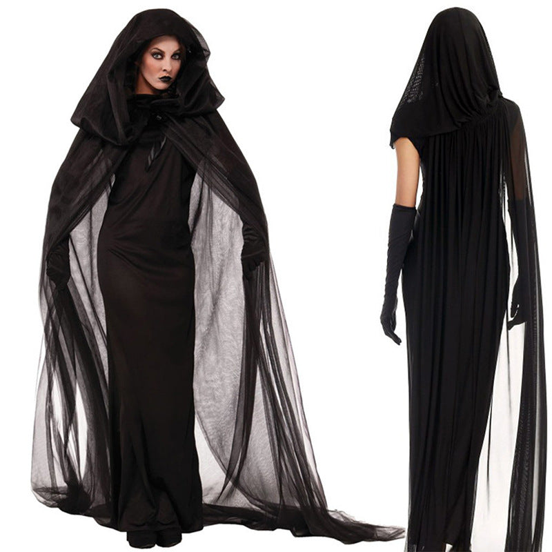 Halloween Costume Witch Robe Cosplay Uniform — back view