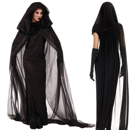 Halloween Costume Witch Robe Cosplay Uniform — back view