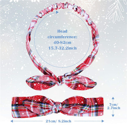 Christmas headband ladies elastic rabbit ears headband — back view