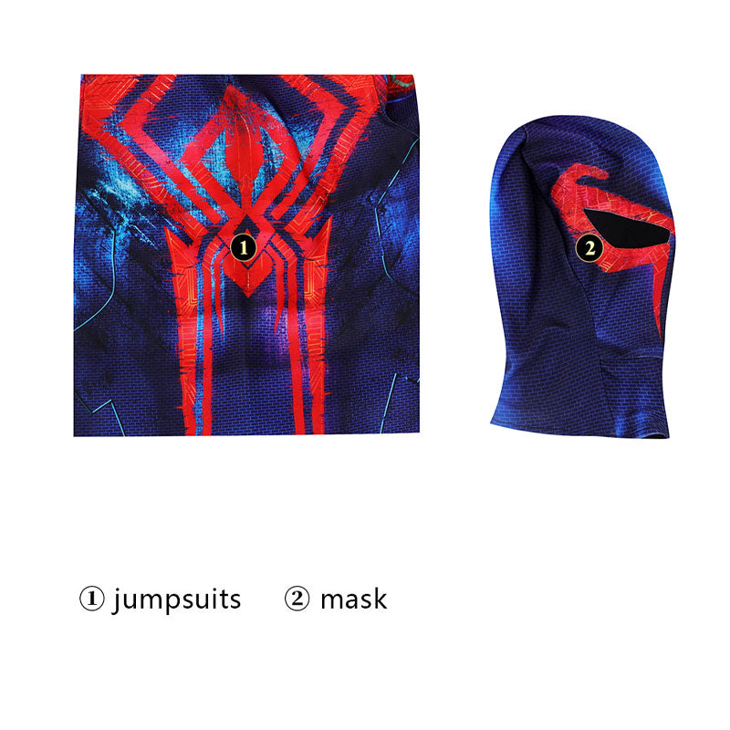 Spider-Man 2099 Miguel O'Hara Kids Cosplay Costume — side view