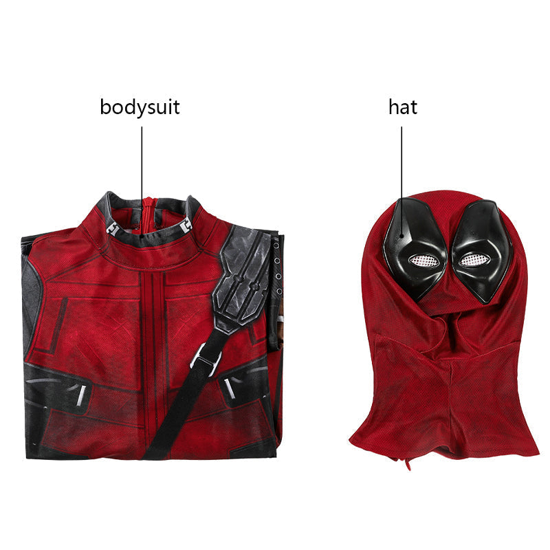 Deadpool Wade Wilson Kids Jumpsuit Cosplay Costume — packaging