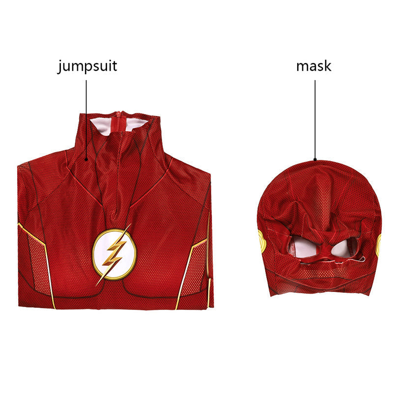 The Flash Barry Allen Jumpsuit Cosplay Costume — detail