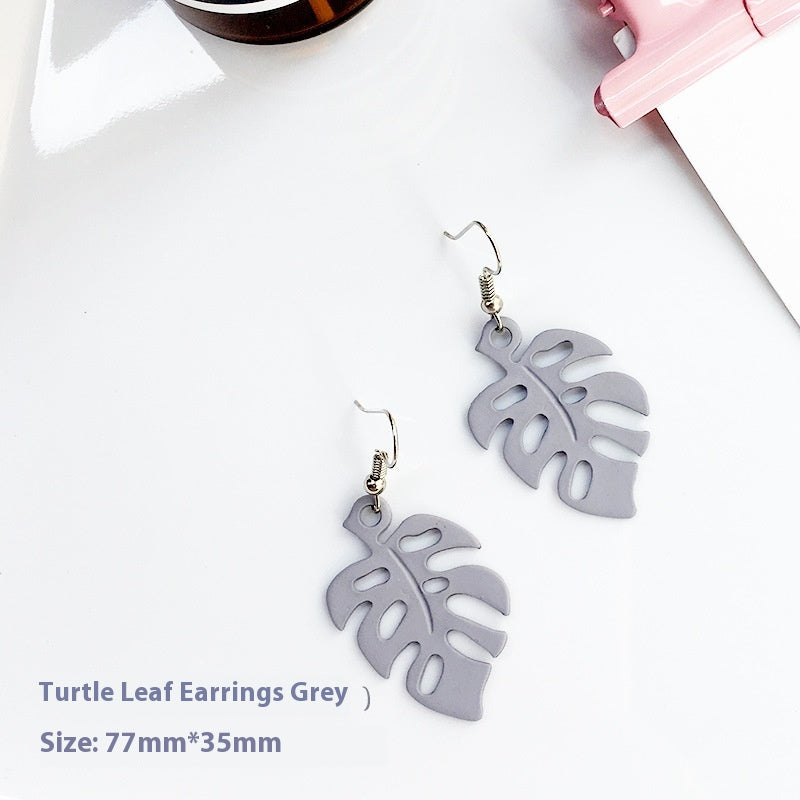 Harajuku Style Earrings Fashion Personality Monstera — packaging