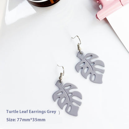 Harajuku Style Earrings Fashion Personality Monstera — packaging