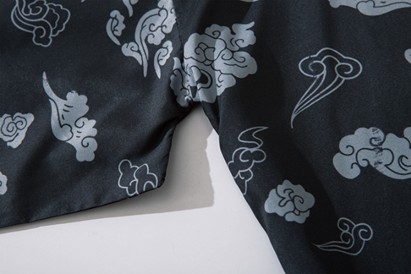 Japanese Kimono Cardigan Cat Samurai Streetwear Men Women Japan Harajuku Anime Clothes — back view