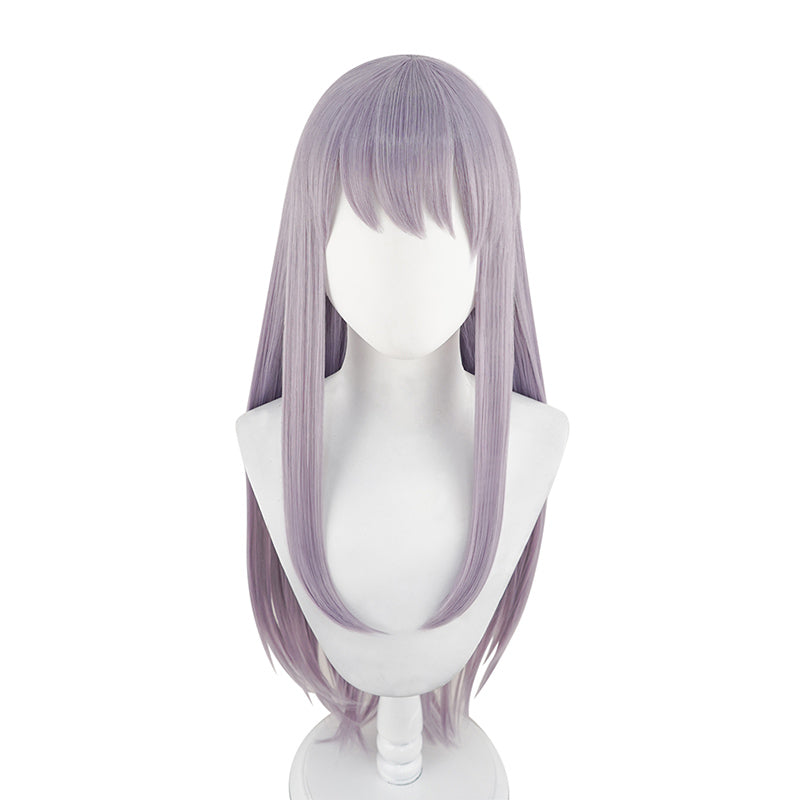 Minato Yu Hina cosplay wig gray purple — side view