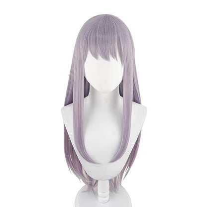 Minato Yu Hina cosplay wig gray purple — side view