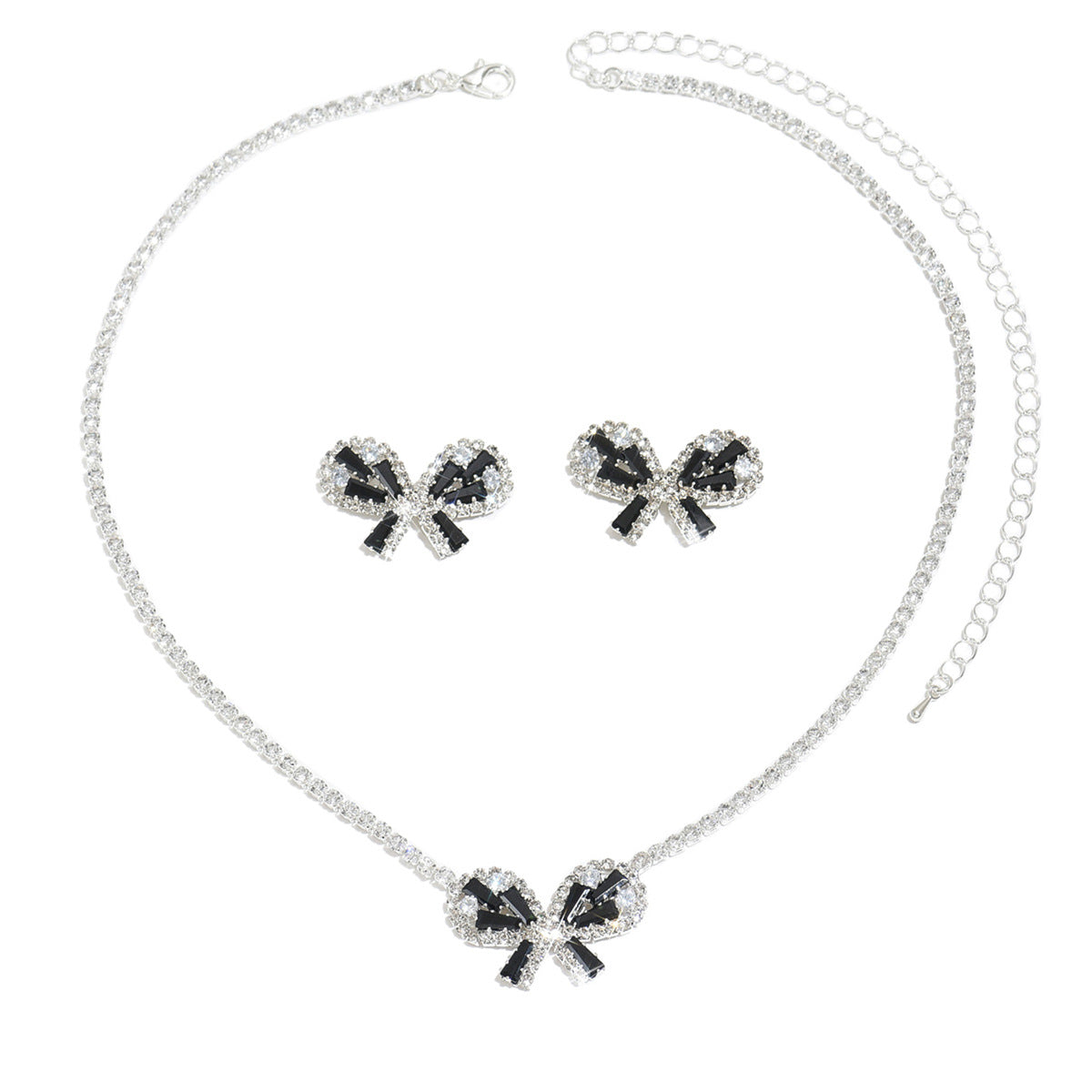Women Black Butterfly Cubic Zirconia 2 Pcs | Magic Stories