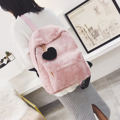 Plush backpack female bag college style | Magic Stories