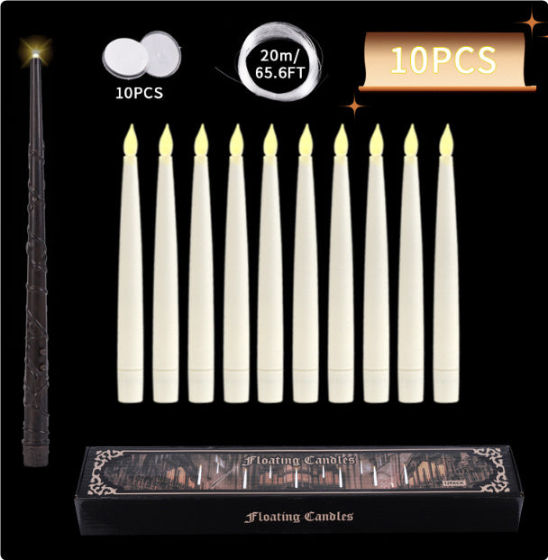 Halloween Floating LED Candles With Magic Wand - Magic Stories