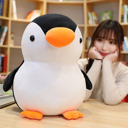 Penguin plush toy — back view