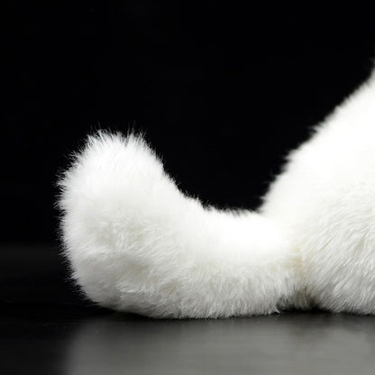 Arctic fox plush doll — back view