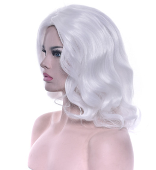 Christmas beard Santa wig cosplay headgear beard wig kit — side view