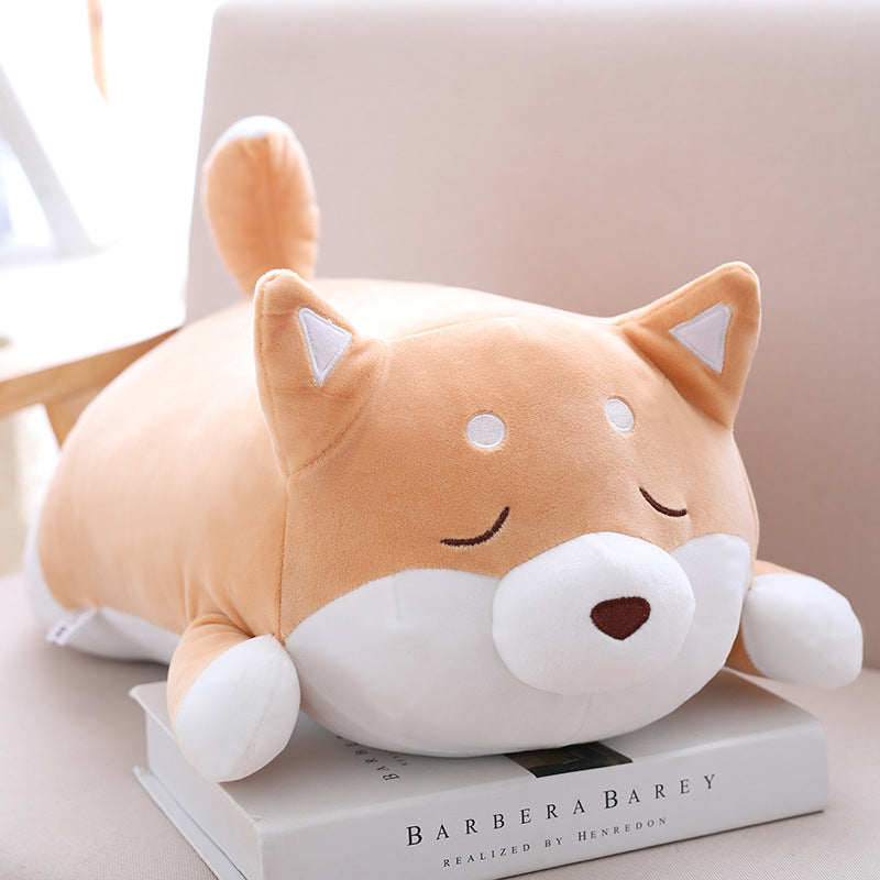 36cm 55cm Cute Fat Shiba Inu Dog Plush Toy Stuffed Soft Kawaii Animal Cartoon Pillow Lovely Gift For Kids Baby — back view