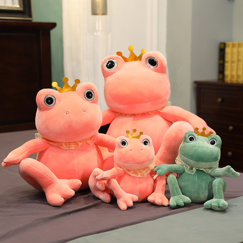 Cute soft frog doll cute plush toy — back view
