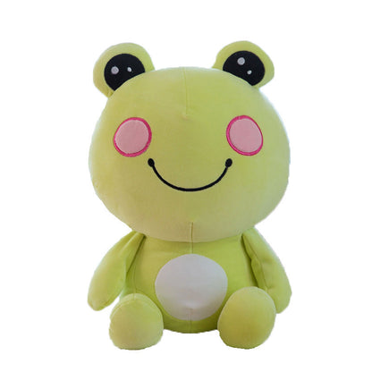 Frog Plush 3-Pack — Mushroom Frog Pillow, Big Mouth Frog Doll & Little Frog Plush — side view