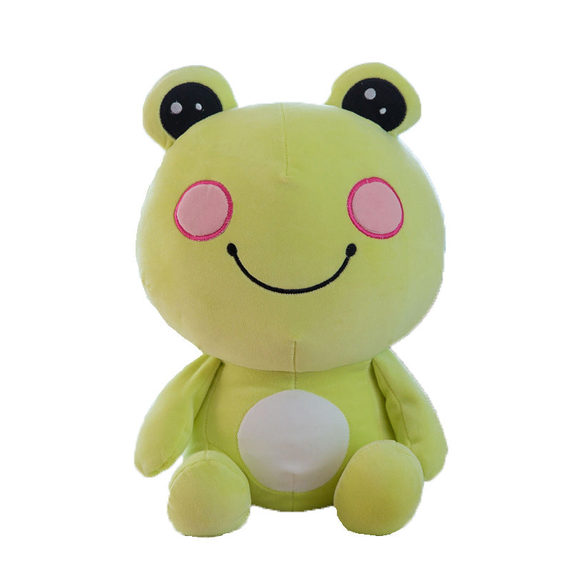 Frog Plush 3-Pack — Mushroom Frog Pillow, Big Mouth Frog Doll & Little Frog Plush — side view