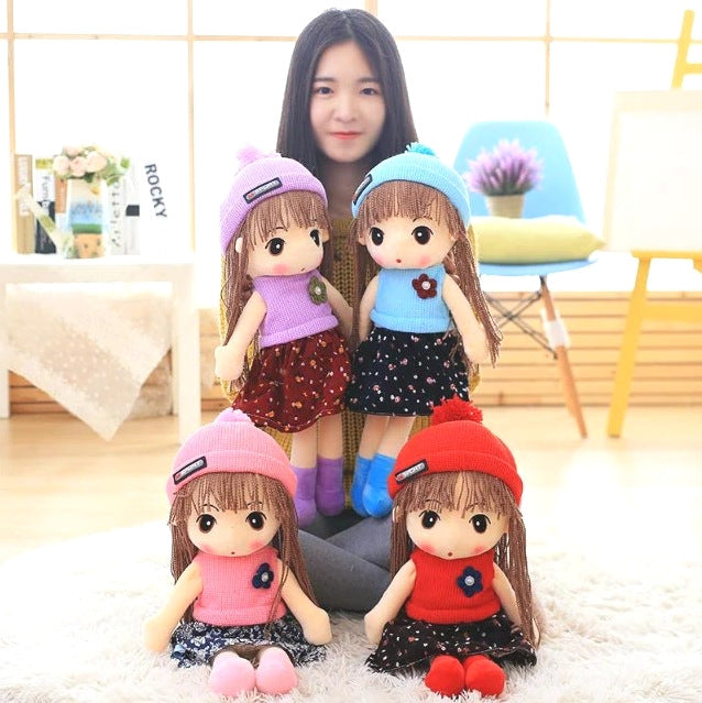 Kawaii Rag Doll Plush Toy — in use