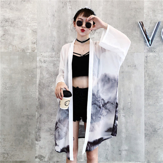 Landscape painting cloak Hanfu jacket | Magic Stories