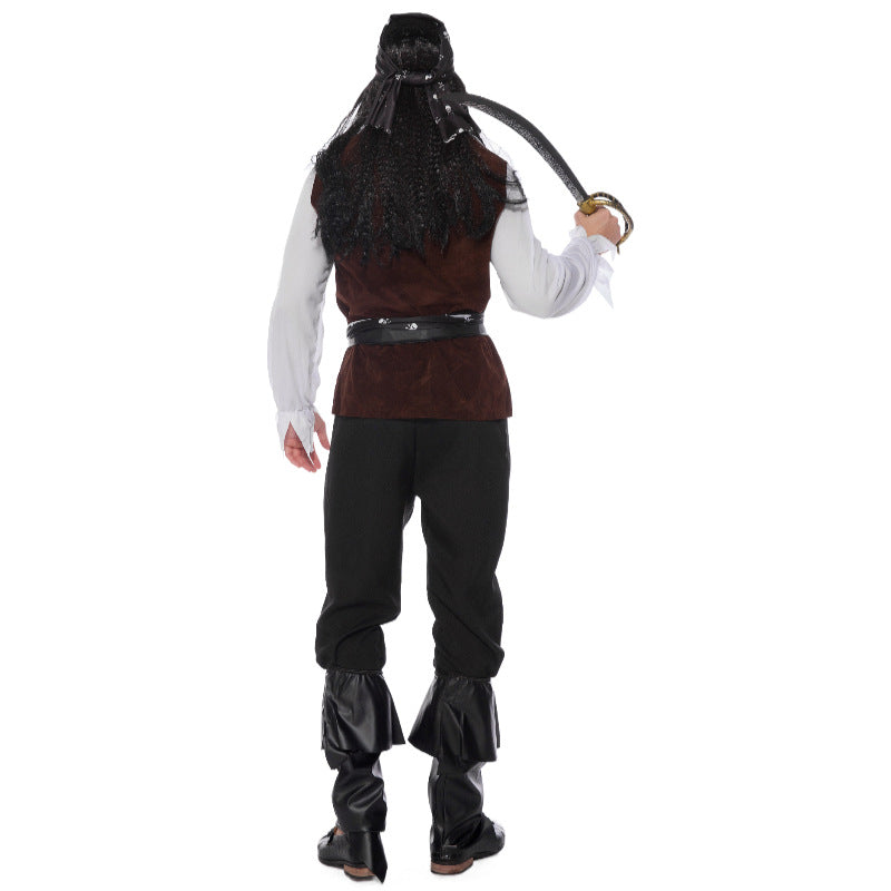 Men's Cosplay Clothes Halloween Pirates Of The Caribbean Clothing — side view