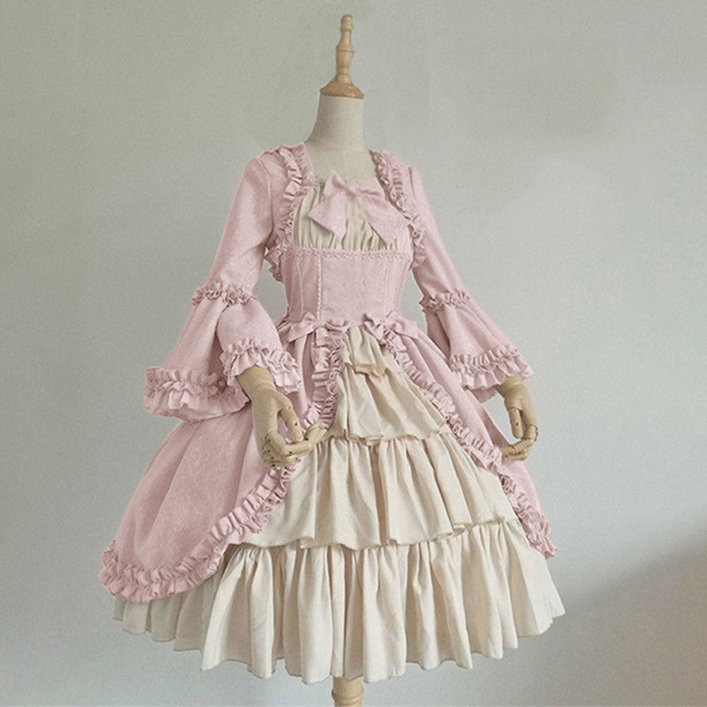 Vintage gothic court dress — back view