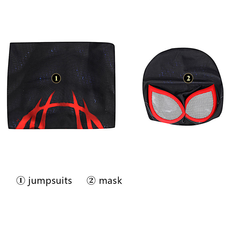 Spider-Man: Across the Spider-Verse Miles Morales Jumpsuit Cosplay Costume — detail