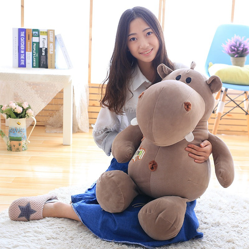 Hippo plush toy — back view
