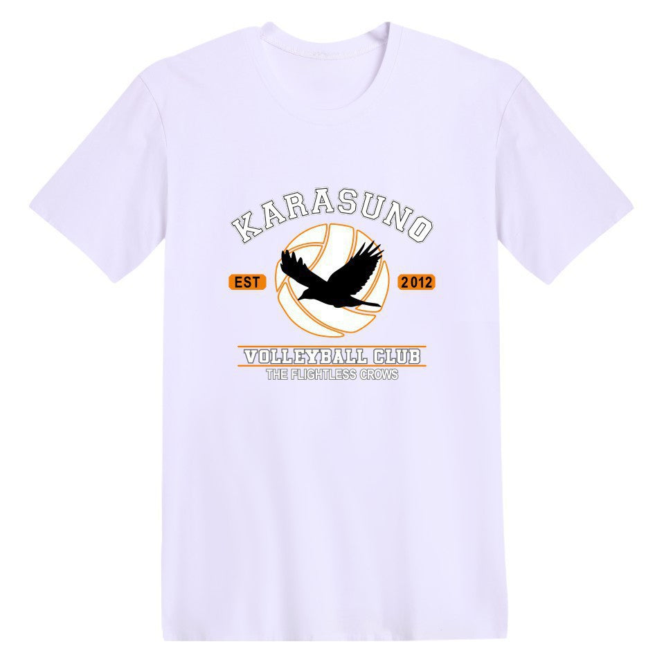 Harajuku T-Shirt Men Anime T Shirt Haikyuu t shirt Anime Tops Tees — back view