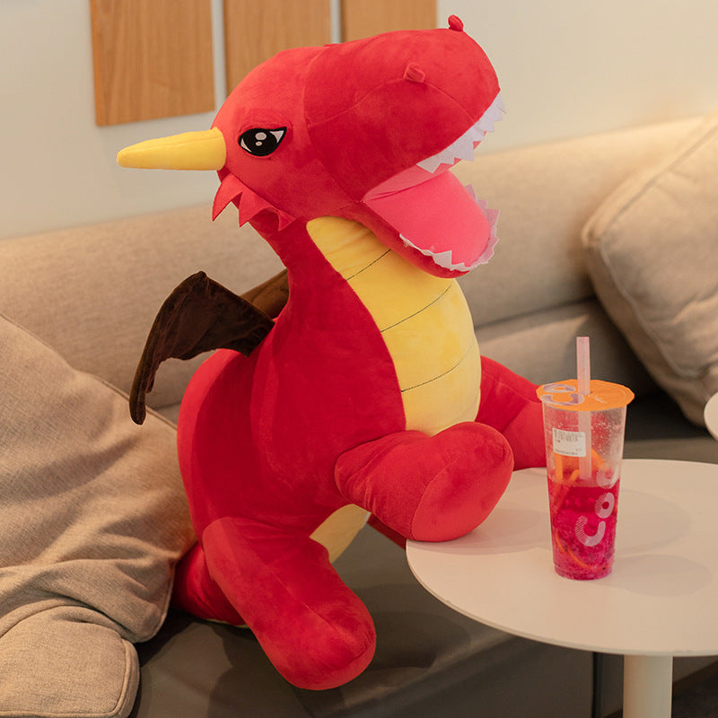 Dinosaur plush toy — back view